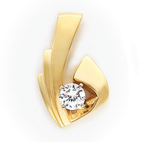 14k Moissanite Slide