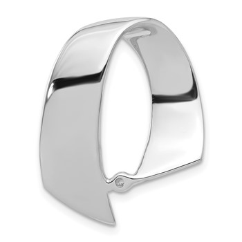 14k White Gold Fancy Peg-Set Diamond Slide Mounting Fits up to 10mm Regular/Fancy/Reversible Omega