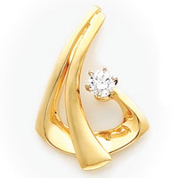 14k Moissanite Slide