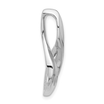 14k White Gold Peg-Set Diamond Slide Mounting Fits up to 6mm Regular/8mm Fancy or Reversible Omega — alternate view