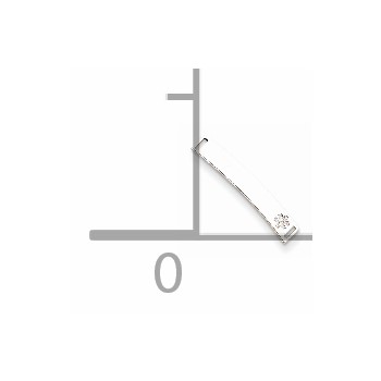 Sterling Silver Rhodium-plated Non-enameled Medical ID Plate — alternate view