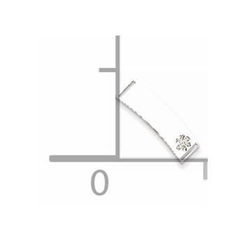 Sterling Silver Rhodium-plated Non-enameled Medical ID Plate — alternate view