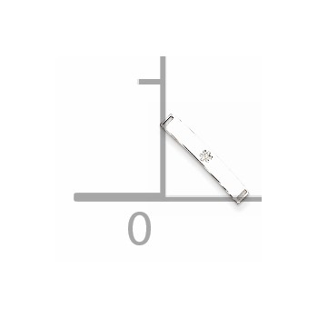 Sterling Silver Rhodium-plated Non-enameled Medical ID Plate — alternate view