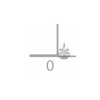 Sterling Silver Rhodium-plated Non-enameled Medical Jewelry Pendant — alternate view