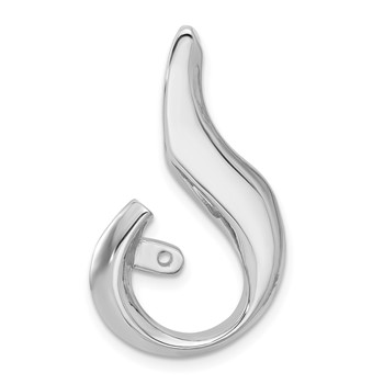 14k White Gold Fancy Peg-Set Diamond Slide Mounting Fits up to 6mm Regular/Fancy/Reversible Omega