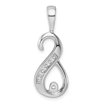 14k White Gold Holds 6-1.9mm Stones and Peg-Set Slide Mounting Fits up to 4mm Regular/6mm Fancy or Reversible Omega