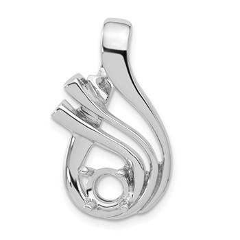 14k White Gold Holds 6mm Stone Fancy Slide Mounting Fits up to 4mm Regular/6mm Fancy or Reversible Omega