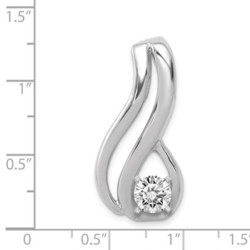 14k White Gold Peg-Set Diamond Fancy Slide Mounting Fits up to 6mm Regular/8mm Fancy or Reversible Omega — alternate view