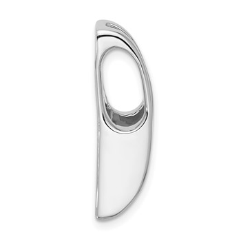14k White Gold Holds 6.8mm Stone Slide Mounting Fits up to 6mm Regular/8mm Fancy or Reversible Omega — alternate view