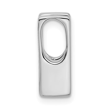 14k White Gold Holds 4.1mm Stone Slide Mounting Fits up to 4mm Regular/6mm Fancy or Reversible Omega — alternate view