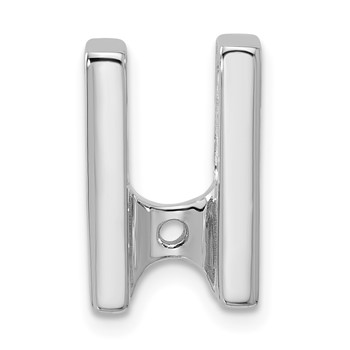 14k White Gold Holds 5.25mm Stone Slide Mounting Fits up to 6mm Regular/Fancy/Reversible Omega