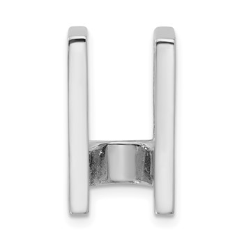 14k White Gold Holds 7.5mm Stone Slide Mounting Fits up to 8mm Regular/10mm Fancy or Reversible Omega