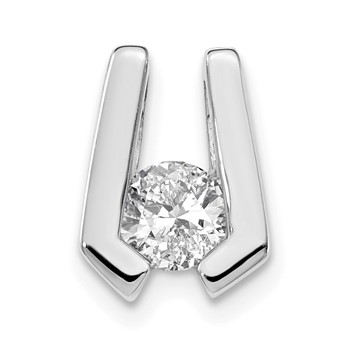 14k White Gold Holds 4.5mm Stone Slide Mounting Fits up to 2mm Regular/3mm Fancy or Reversible Omega