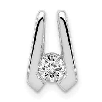 14k White Gold Moissanite Slide