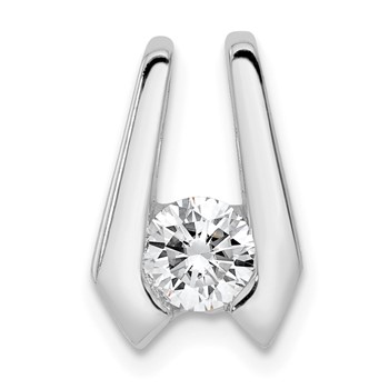 14k White Gold Moissanite Slide