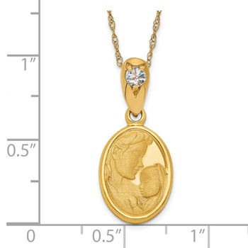 14ky Heaven's Gift Aquamarine March Birthstone Necklace — alternate view