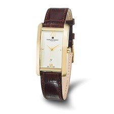 Image of Mens Charles Hubert Leather Band Cream Dial 27x37mm Watch