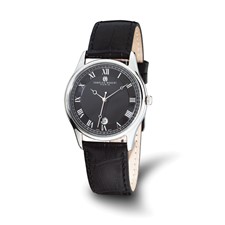 Image of Ladies Charles Hubert Stainless Steel Leather Band 29mm Watch