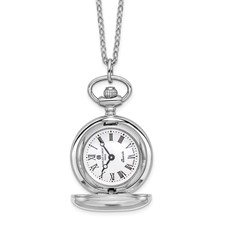 Image of Ladies Charles Hubert Polished Chrome-finish Brass Pendant Watch