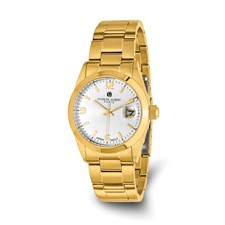 Image of Charles-Hubert Yellow IP-plated Stainless Steel Champagne Dial with Date Watch