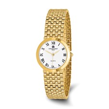 Image of Mens Charles Hubert Satin Gold-finish Brass 32mm Watch