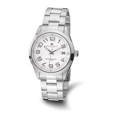 Image of Charles-Hubert Stainless Steel White Dial with Date Watch