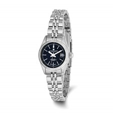 Image of Ladies Charles Hubert Stainless Steel 26mm Black Dial Watch