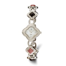 Image of Ladies Charles Hubert Dumortierite/Rhodonite Bracelet Watch