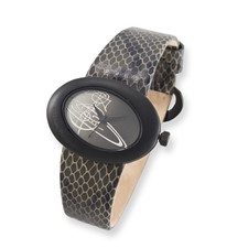 Ladies Vivienne Westwood Heart Black Tied Strap Watch
