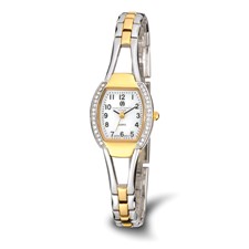Image of Charles Hubert Two-Tone Gold-finish White Dial Quartz Watch