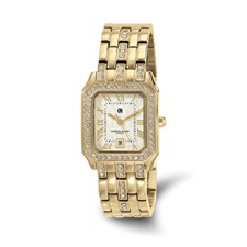 Image of Ladies Charles Hubert IP-plated Stainless 26 x 32.5mm Crystal Bezel Watch