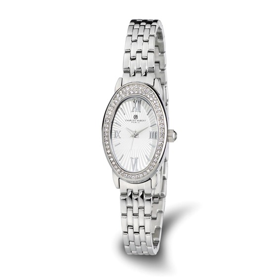 Charles Hubert Ladies IP-plated Stainless Crystal Bezel Watch Charles Hubert Ladies IP Plated Stainless Steel Leather 38mm  main image 3