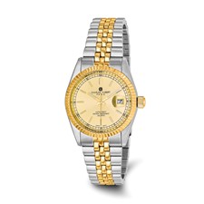 Image of Mens Charles Hubert IP-plated Two-tone Gold-tone Dial Watch