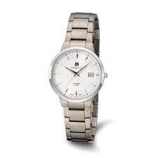 Image of Mens Charles Hubert Titanium Silver Dial Ultra Slim Watch