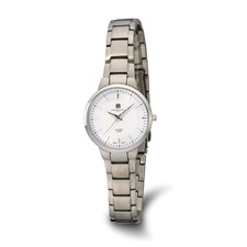 Image of Ladies Charles Hubert Titanium Silver Dial Ultra Slim Watch
