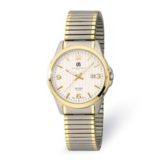 Image of Mens Charles Hubert Titanium Silver Dial Expansion Band Watch