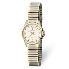 Image of Ladies Charles Hubert Titanium Silver Dial Expansion Band Watch
