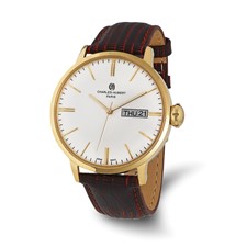 Image of Mens Charles Hubert Stainless Steel White Dial Watch