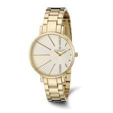 Image of Ladies Charles Hubert IP-plated Stainless Steel Champagne Dial Watch