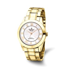 Champion Ladies Passion Gold-tone White Dial Crystal Bezel Watch Champion Passion IP-plated Crystal Bezel White Dial Watch  main image 4