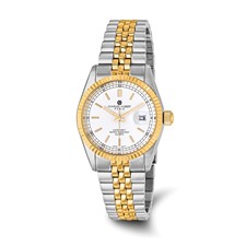 Image of Mens Charles Hubert IP-plated Two-tone Off White Dial Watch