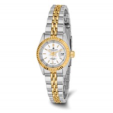 Image of Ladies Charles Hubert IP-plated Two-tone 26mm Off White Dial Watch