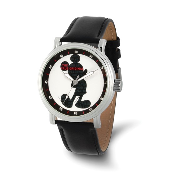 Mickey Mouse Black Leather Strap Watch DP1011202109002986M?resmode=  main image 2