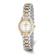 Image of Ladies Charles Hubert Two-tone Brass White Dial Watch