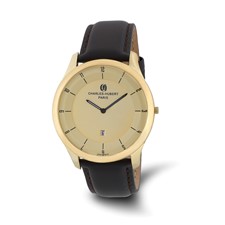 Image of Charles Hubert IP-plated Stainless Steel Champagne Dial Watch