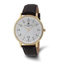 Image of Mens Charles Hubert IP-plated Stainless Steel White Dial Watch