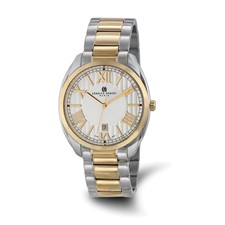 Image of Mens Charles Hubert Two-Tone Stainless Steel Off-White Dial Watch