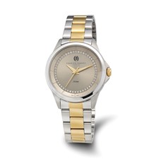 Image of Charles-Hubert Two-Tone Yellow IP-plated Stainless Light Gold and Crystal Dial Watch