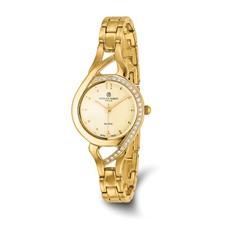Image of Ladies Charles Hubert Gold-finish Gold Dial Watch