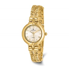 Image of Ladies Charles Hubert Gold-finish Gold Dial Chain Bracelet Watch